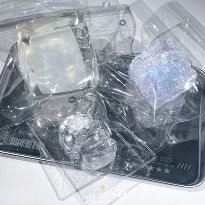 水入り氷　オーロラ白